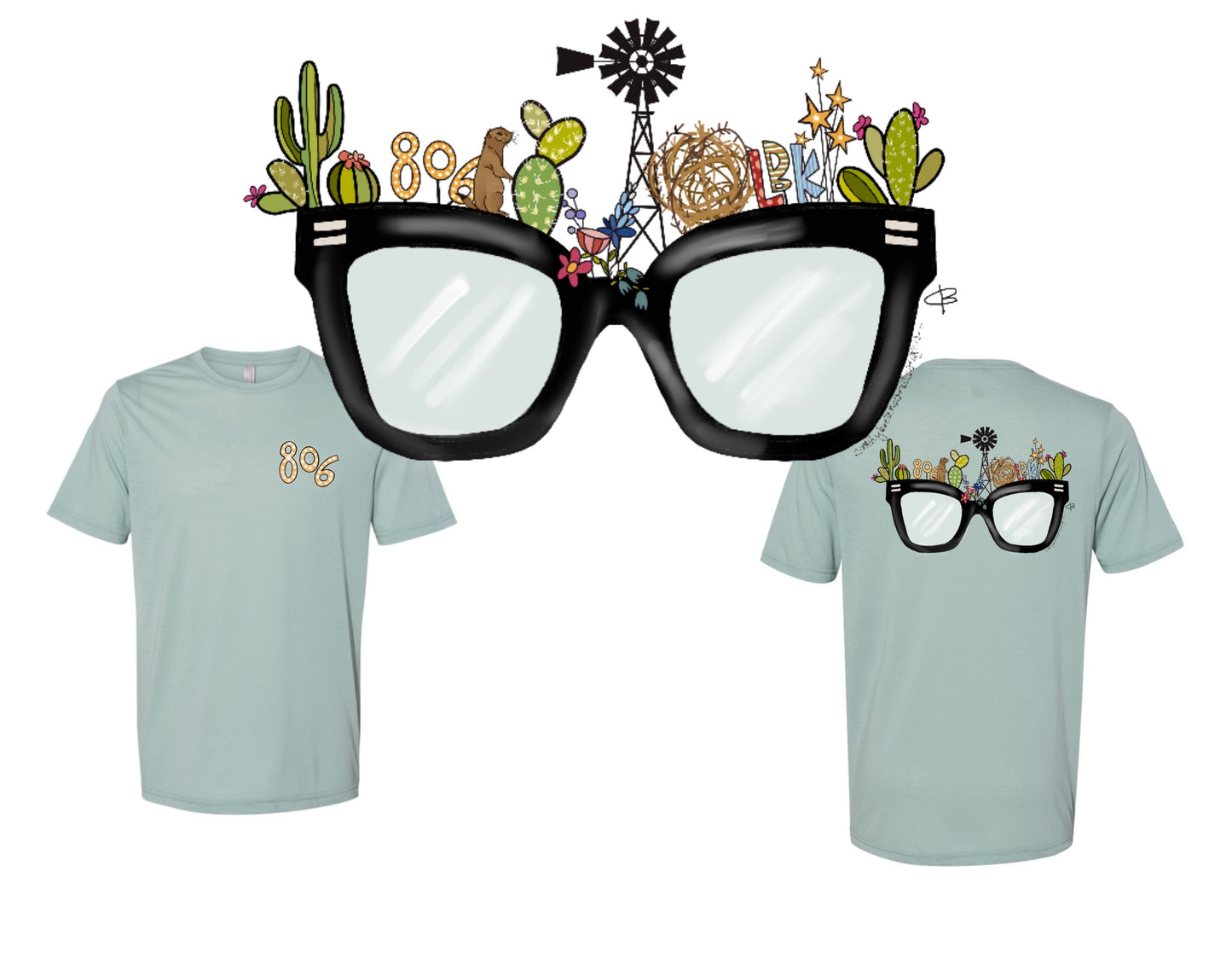 Buddy's glasses tee