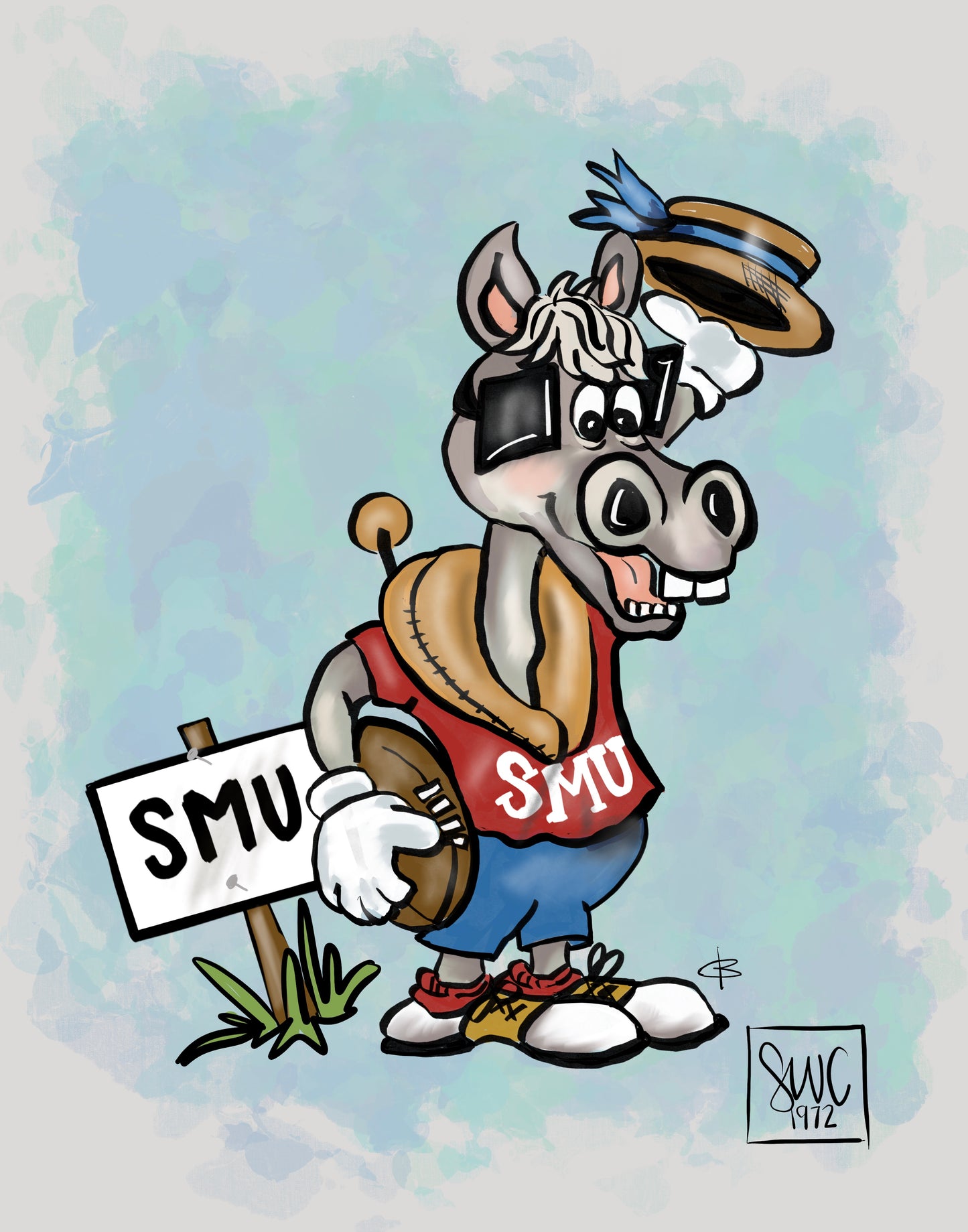 SWC SMU MUSTANGS POSTER
