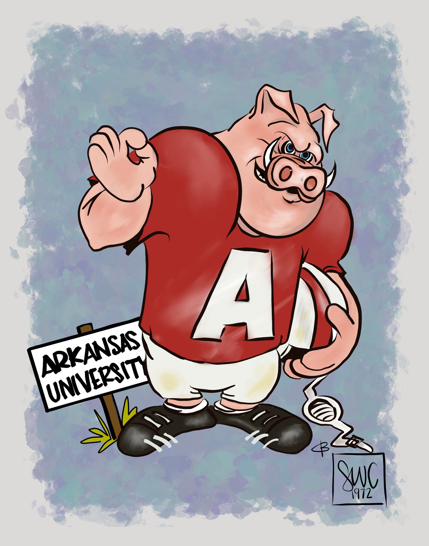 SWC ARKANSAS RAZORBACKS POSTER