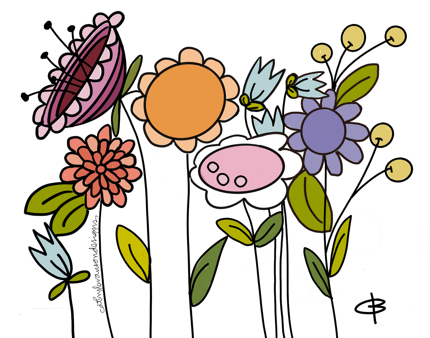 Happy Flowers tee