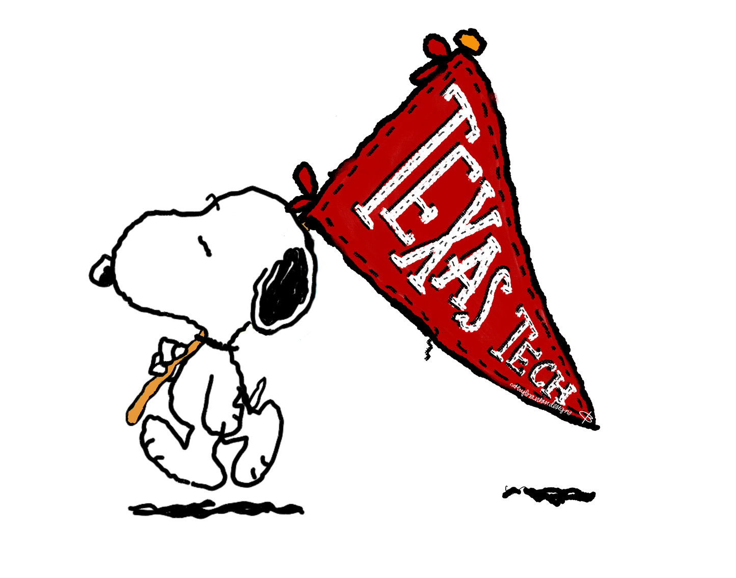 HOODIE SWEATSHIRT Snoopy with team flag