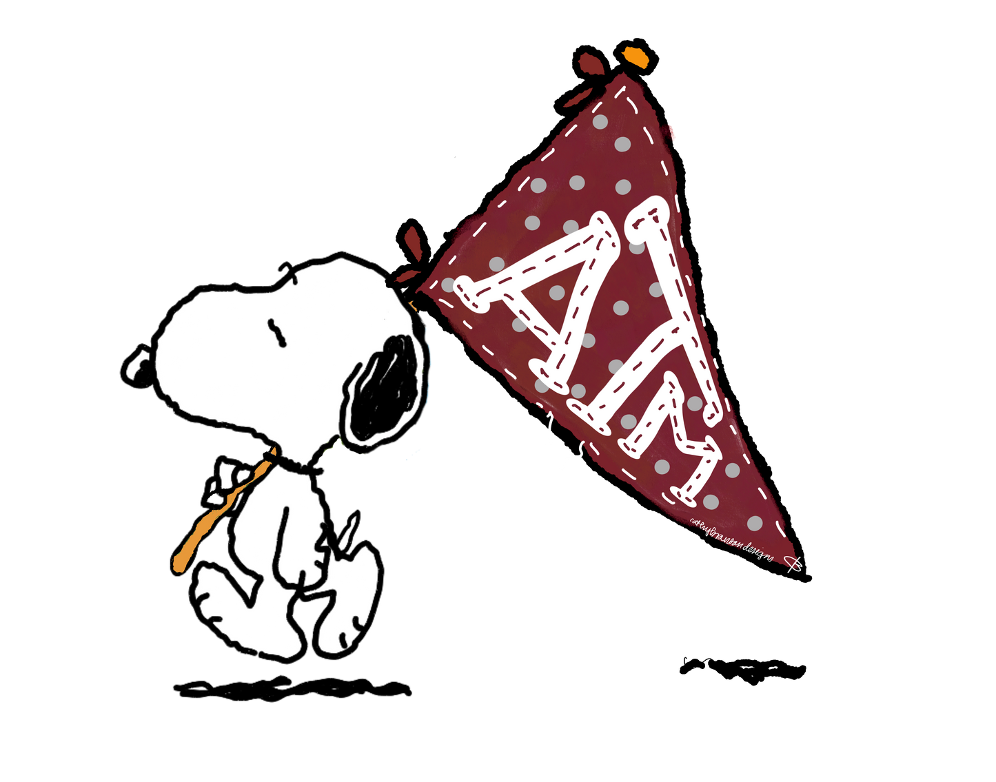 HOODIE SWEATSHIRT Snoopy with team flag