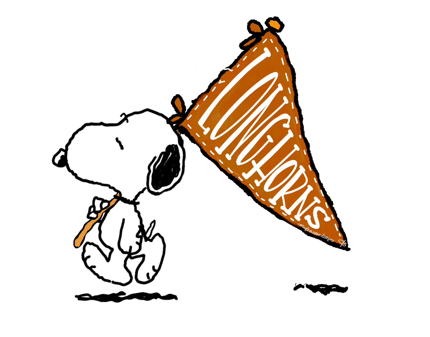 HOODIE SWEATSHIRT Snoopy with team flag