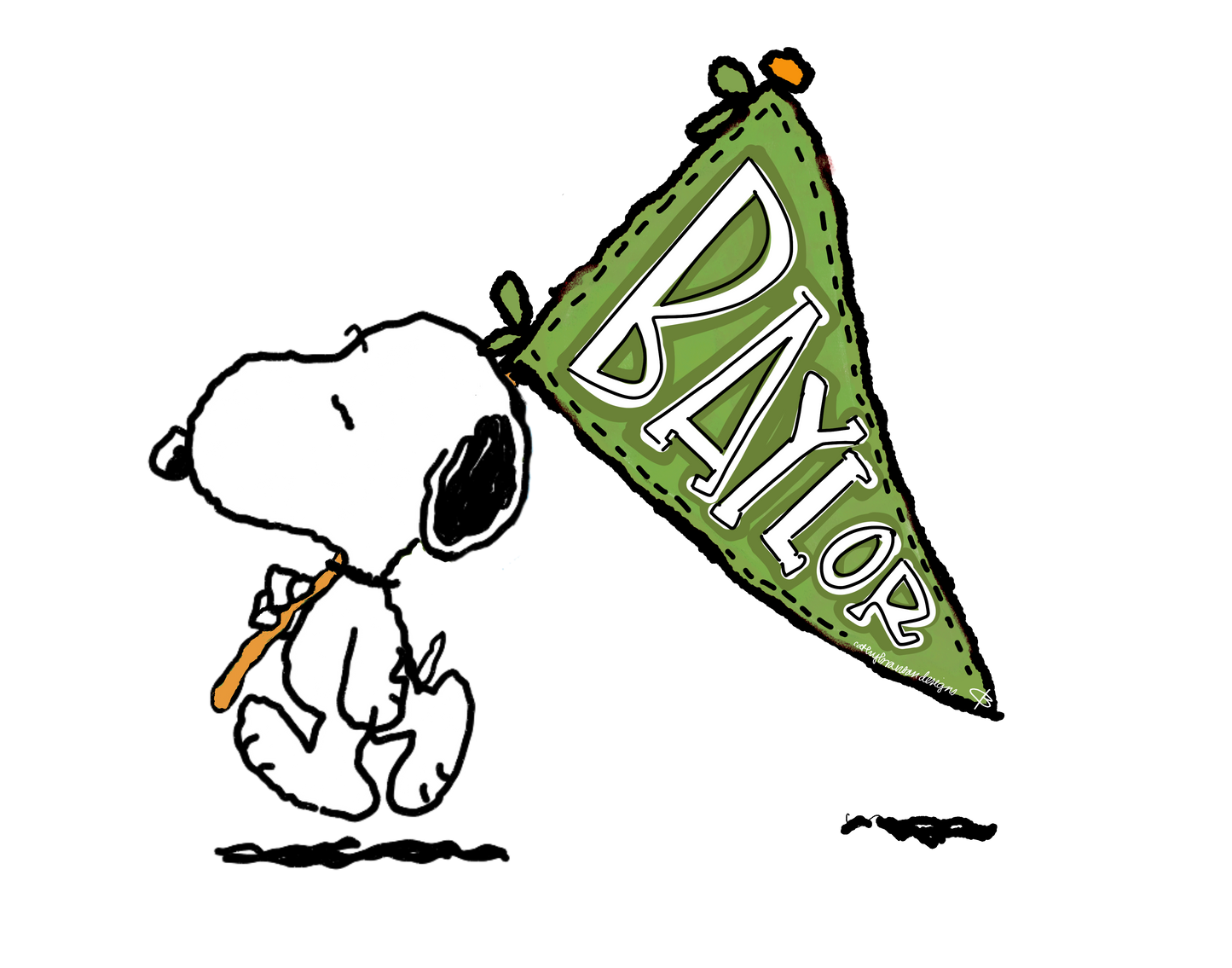 HOODIE SWEATSHIRT Snoopy with team flag