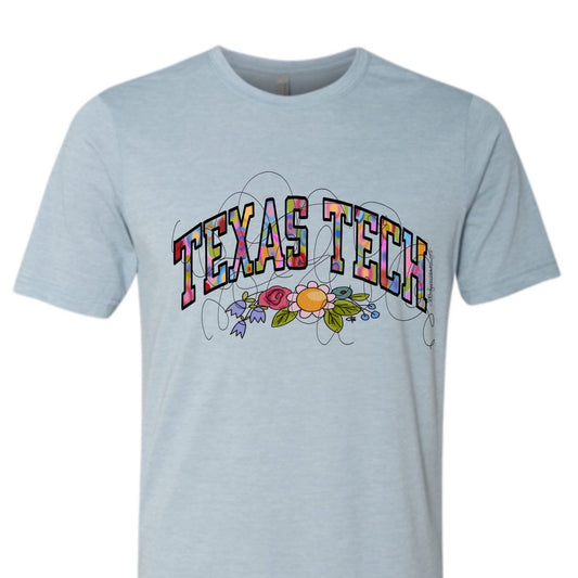 Texas Tech flower tee