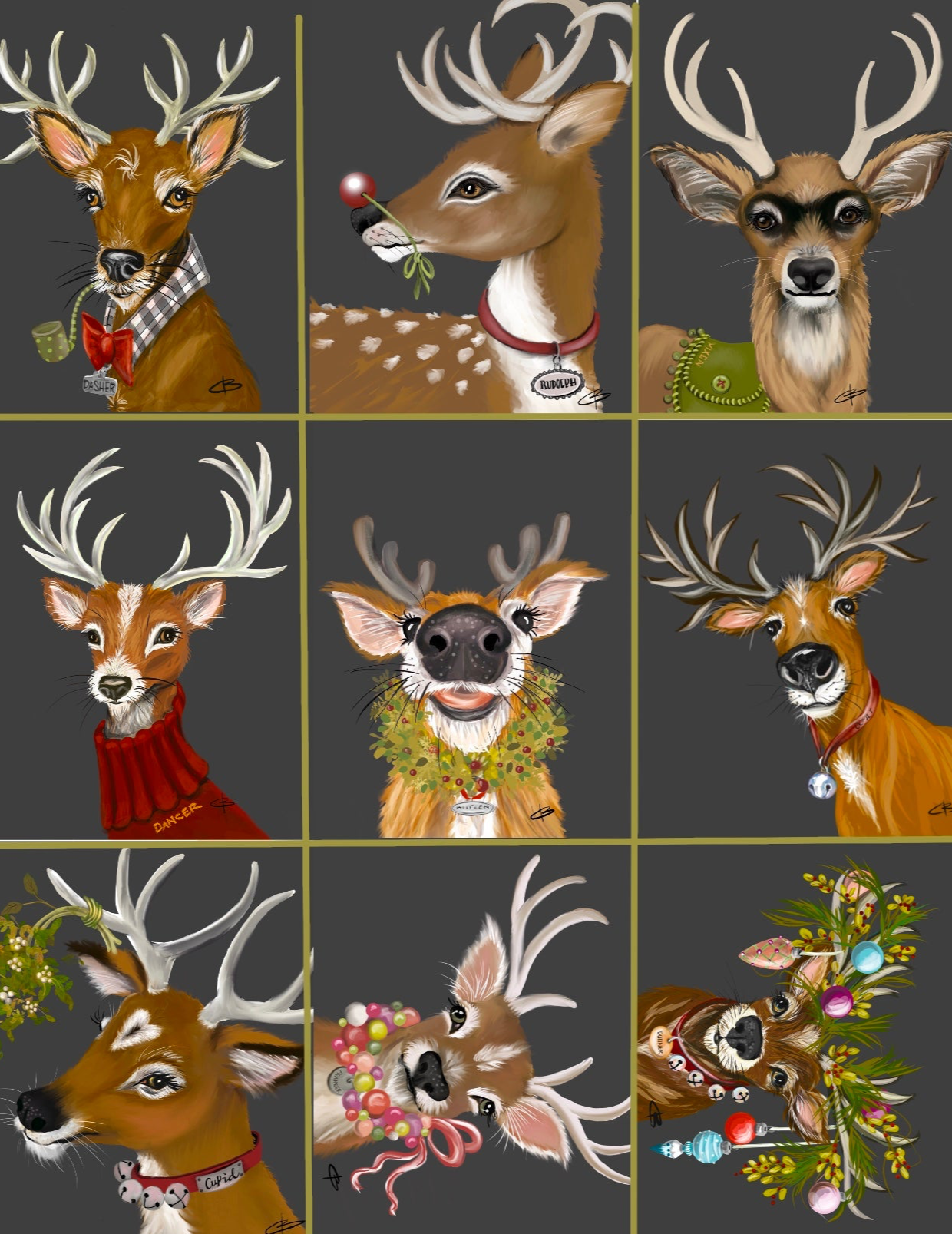 SET OF REINDEER